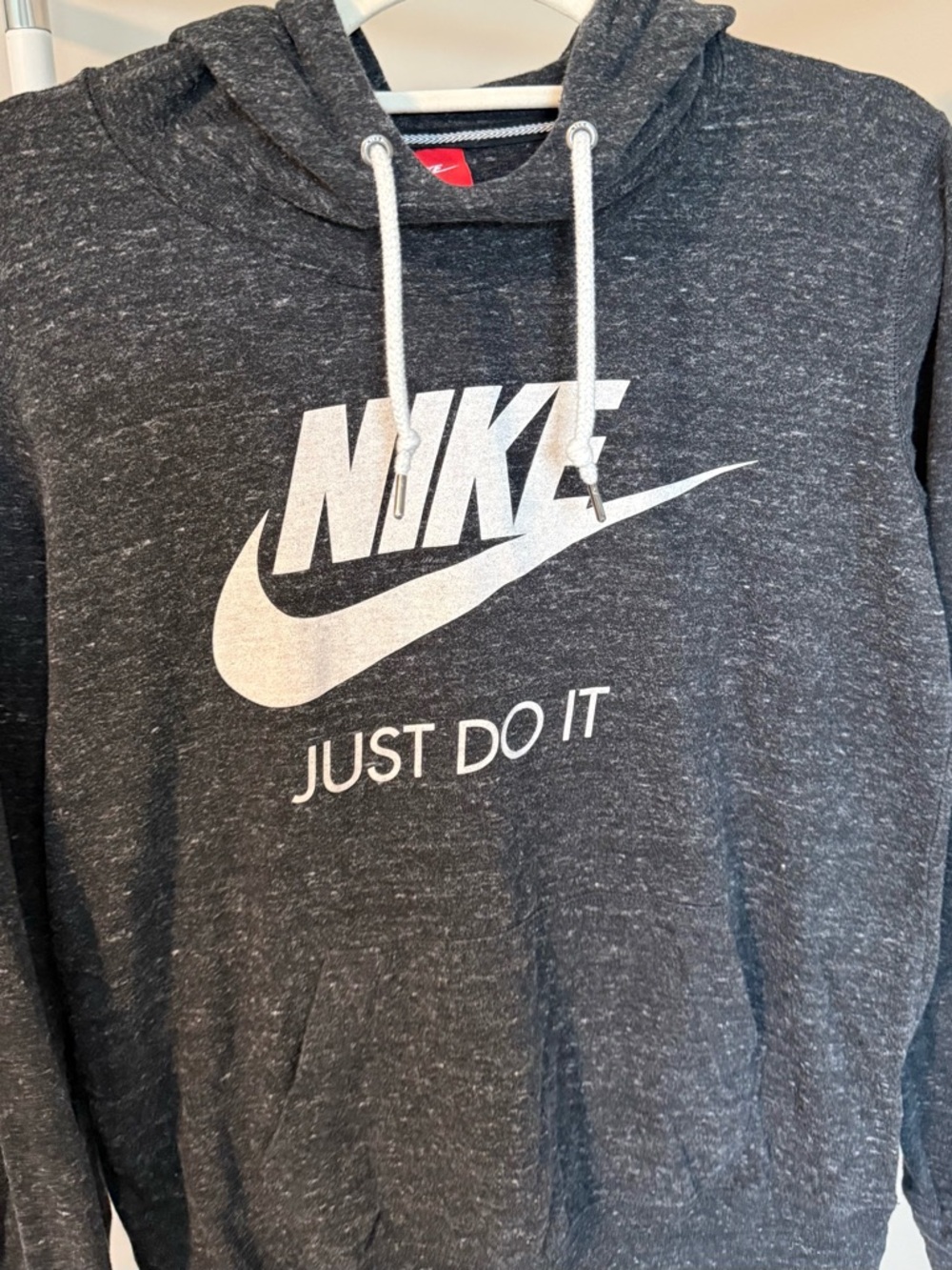 Nike Dark Gray Hoodie with White Accents